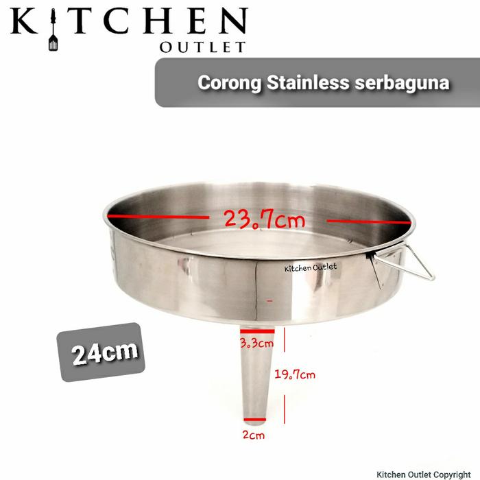 Gambar Corong Stainless Serbaguna / Saringan Corong - 24cm dari kitchenoutlet96 undefined Tokopedia