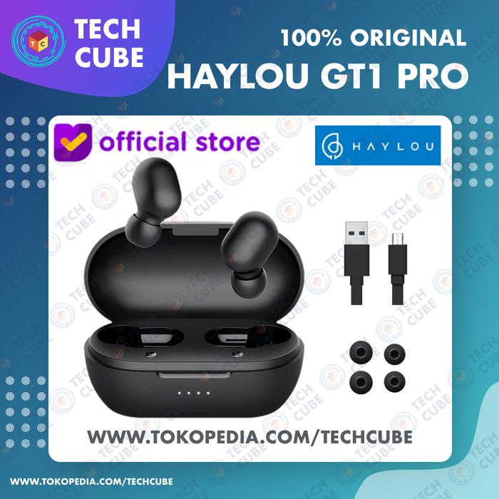 Gambar Haylou GT1 Pro TWS Wireless Earphone Bluetooth 5.0 Touch - Hitam dari Tech Cube Store undefined Tokopedia