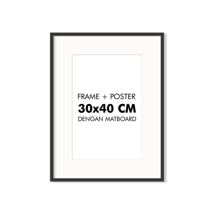 Gambar Premium Frame 30x40cm + Poster - FRAME + MAT, Hitam dari Poster House Gallery undefined Tokopedia