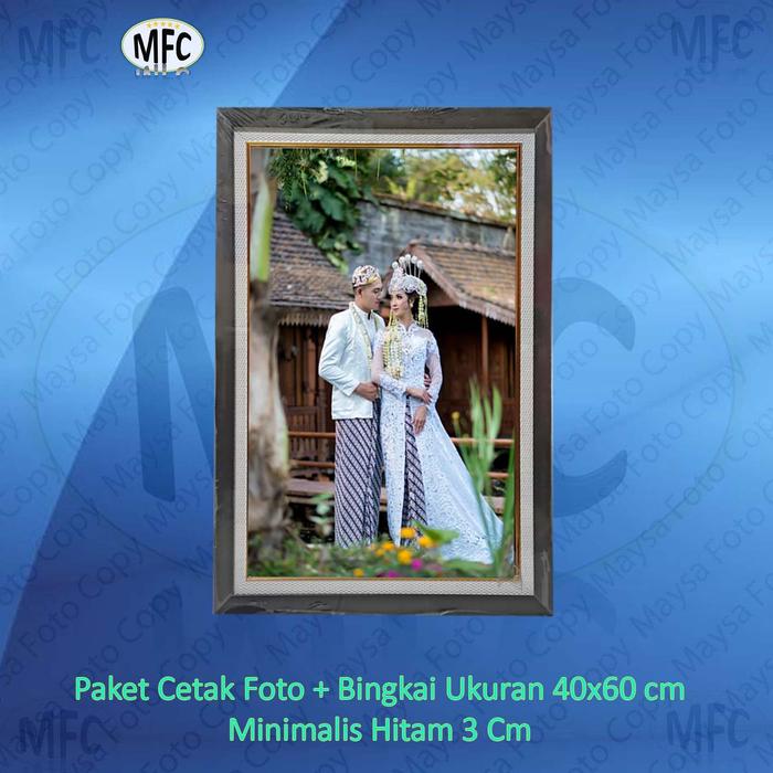Gambar Paket Cetak Foto A2 40x60 cm+Bingkai 40x60 Linen minimalis & ukir 3 cm - Hitam dari Maysa Fotocopy undefined Tokopedia