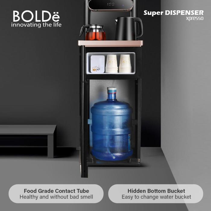 Gambar DISPENSER BOLDE SUPER DISPENSER XPRESSO Galon Bawah + Remote + 2 Kattle KOMPRESOR AIR DINGIN SEDINGN ES- (FREE PACKING KAYU) - Hitam, INSTANT JKT dari TOKO JAWA ELECTRIK undefined Tokopedia