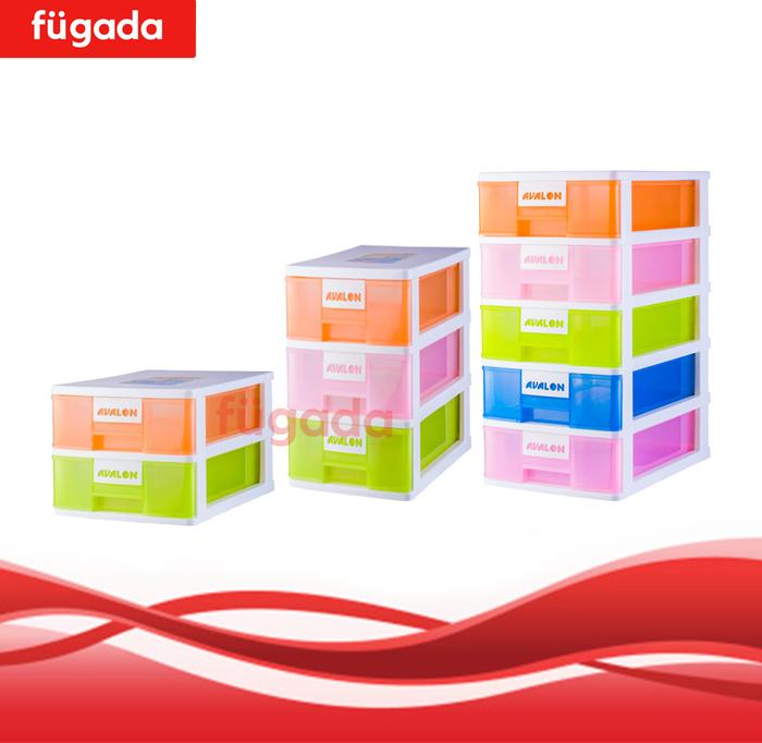 Gambar Laci Plastik Mini 2 Susun AVALON - DW 202 dari Fugada undefined Tokopedia