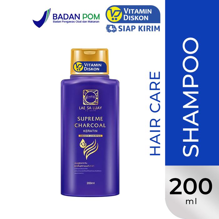 Gambar LAE SA LUAY SUPREME CHARCOAL SMOOTH SHAMPOO 200ML BPOM dari VitaminDiskon undefined Tokopedia