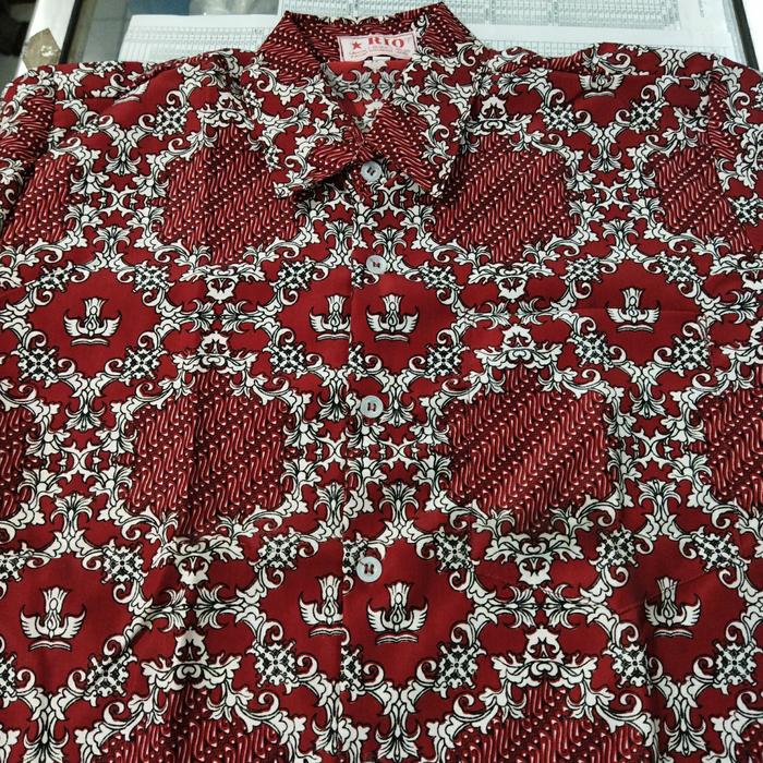 Gambar Kemeja batik sd nasional bahan polyster - Batik A, M dari RIO SERAGAM SEKOLAH# undefined Tokopedia
