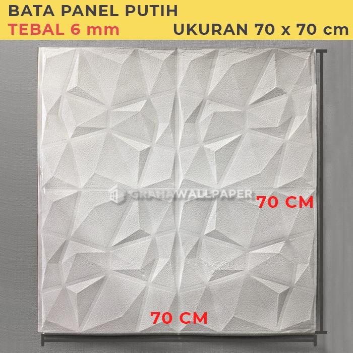 Gambar Wallpaper Dinding 3D Foam Batik Putih 70cmx70cm - Panel putih 6mm dari Graha Wallpaper undefined Tokopedia