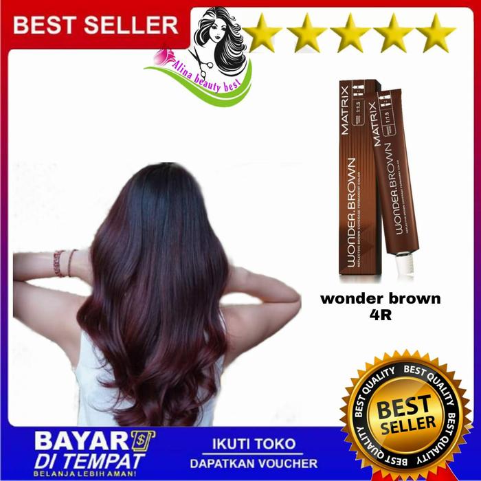 Gambar cat rambut matrix wonder brown 90ML - 4R (brown red) - cat saja dari ALINA best SALE undefined Tokopedia