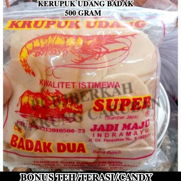 Gambar @500 gr Cap Badak Dua Kerupuk Udang Sedang SUPER Bonus pilih dari PCB3BERKAH undefined Tokopedia