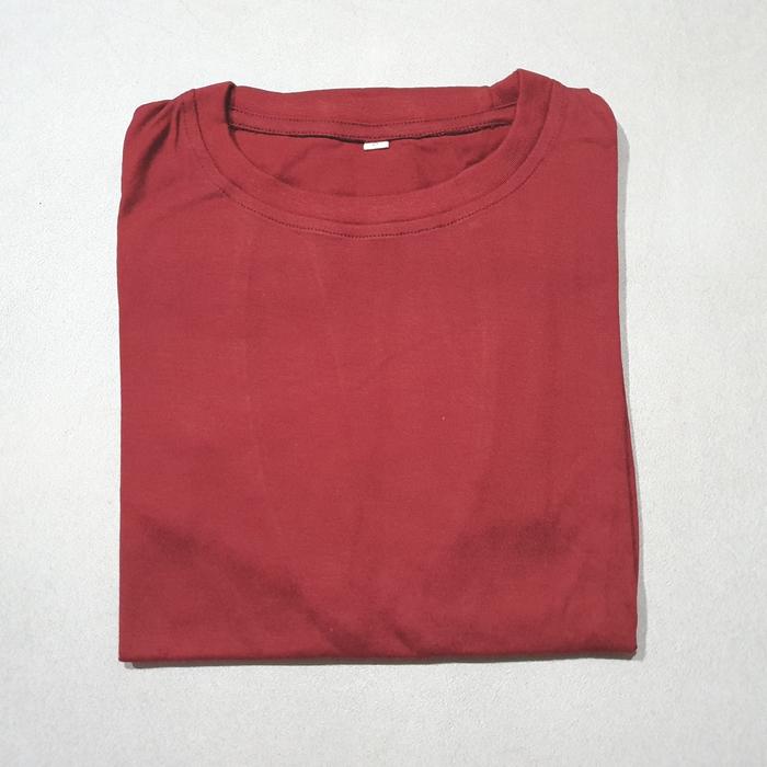 Gambar kaos polos katun bambu/tencel - Merah, S dari SEJATI LIVING undefined Tokopedia