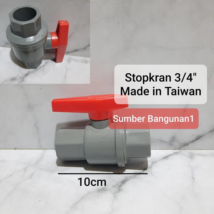 Jual Stop kran 3/4" sambungan keran pipa pralon 3/4 inch tebal plastik ...