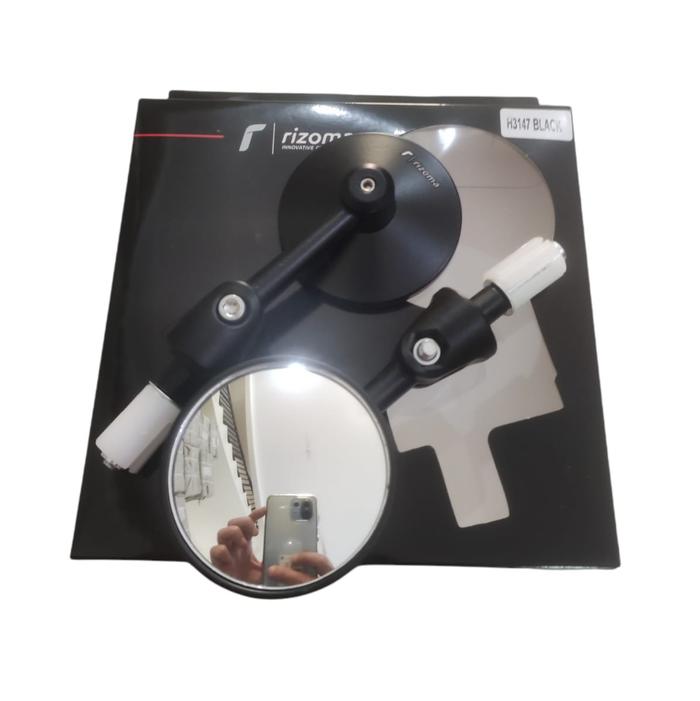 Gambar Spion Jalu Bulat Rizoma Fleksibel Full Cnc Universal-Bar End Mirror dari Borobudur Sport undefined Tokopedia