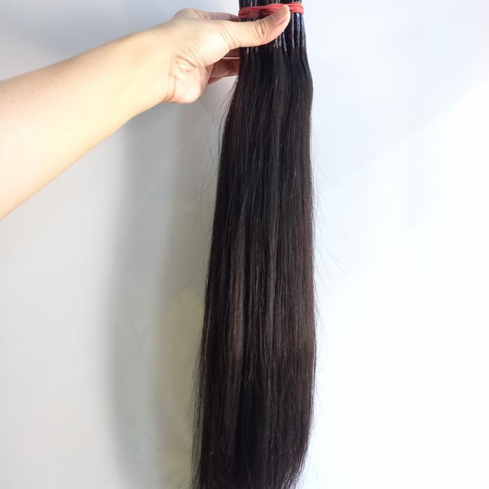 Gambar Hair Extension Rambut Sambung Asli ukuran 50cm Premium - Hitam, 50cm dari oxean shop undefined Tokopedia