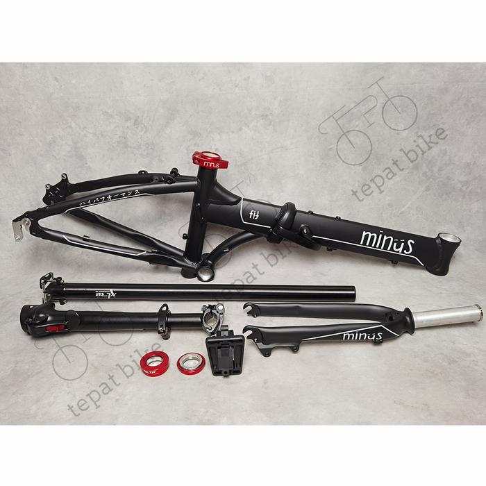 Gambar Frame sepeda lipat Minus Alloy 20 disc - Hitam dari Tepat Bike Jogja undefined Tokopedia