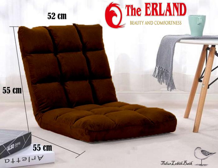 Gambar Kursi Lesehan Lipat / Kursi Sandaran / Kursi Lantai Tatami The ERLAND - Cokelat dari TidurLebihBaik undefined Tokopedia