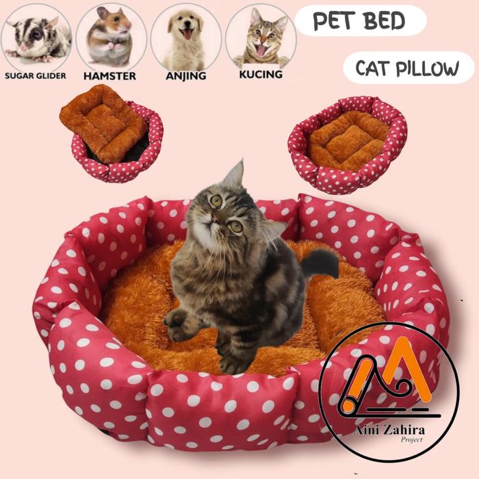 Gambar Tempat Tidur Kucing/Alas Tidur Kucing/Bantal Kucing/Kasur Kucing/Kanda - Merah dari Rumah Grosir SMI undefined Tokopedia