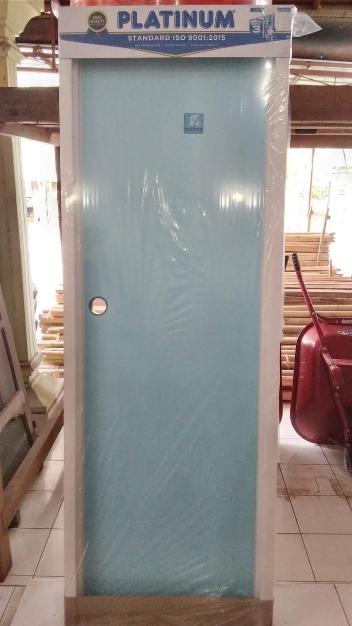Gambar Pintu Aluminium Kamar Mandi PVC - Biru Muda dari Toko Bangunan 81 undefined Tokopedia