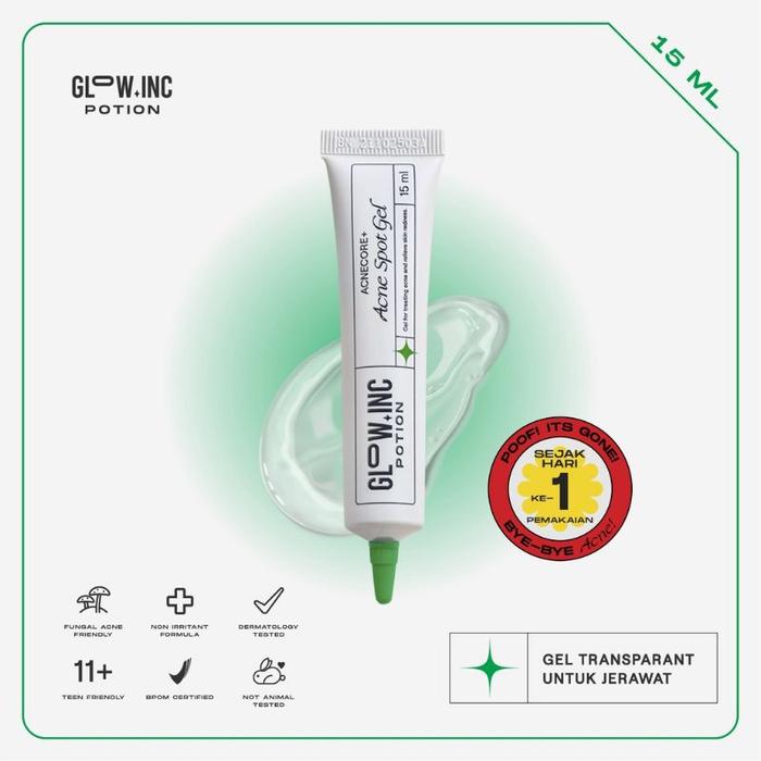 Gambar GLOWINC POTION ACNECORE+ Acne Spot Gel Glow.inc dari Coco_Bee_Store undefined Tokopedia
