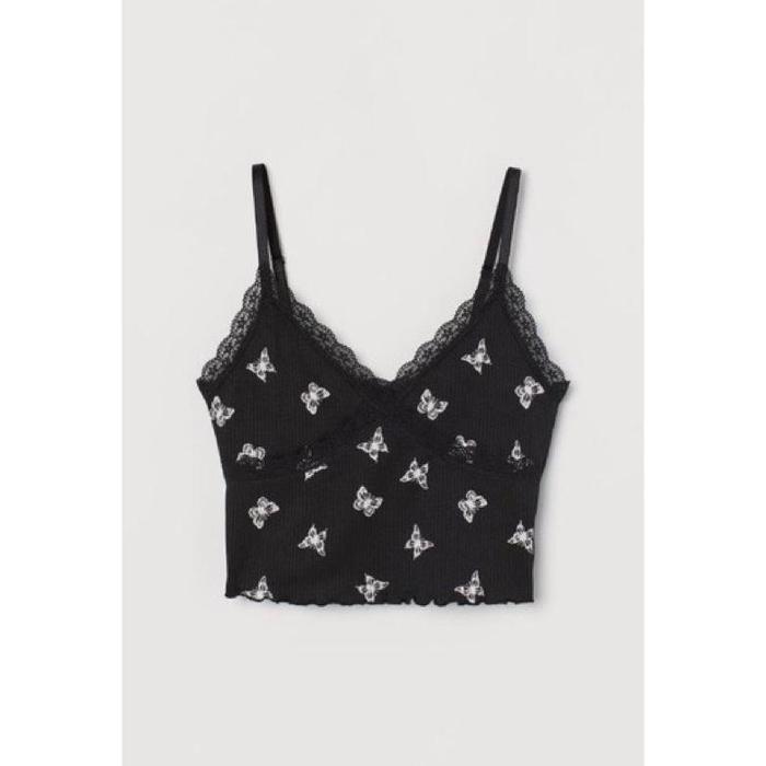 Gambar NEW JASTIP TANKTOP LACE H&M SALE BUTTERFLY FREE JASTIP - ijo motif sale, L dari _AyduhaHuwaida undefined Tokopedia