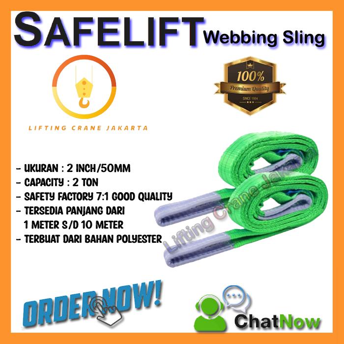 Gambar Webbing Sling / Safety Belt Capacity 2 Ton SAFELIFT SF 7:1 - 10Meter dari Lifting Crane Jakarta undefined Tokopedia
