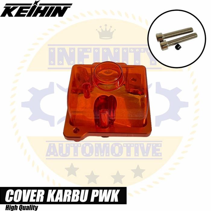 Gambar Cover Tutup Transparan Karburator racing PWK KEIhin UNIVERSAL - clear red dari Infinity Automotive undefined Tokopedia