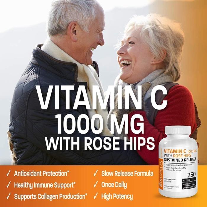 Gambar Bronson Vitamin C 1000 mg with Rose Hips Sustained Release 100 Tablet - ISI 100 dari Optik Mata undefined Tokopedia