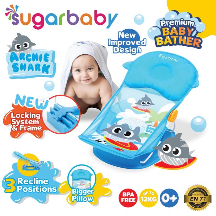 Gambar Sugar Baby Deluxe Baby Bather - Blue ArchiShark dari Idola Baby Shop undefined Tokopedia