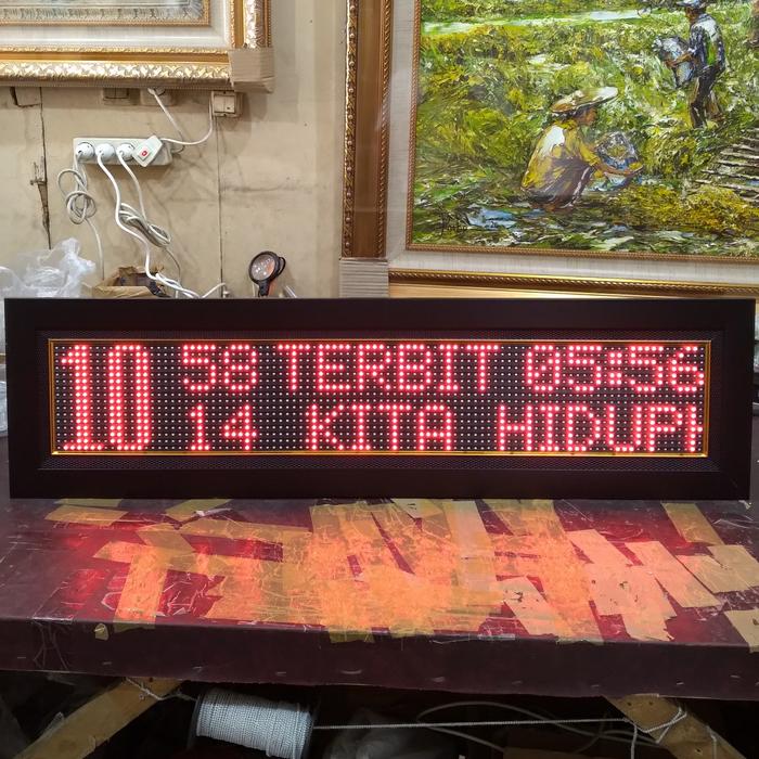 Gambar JAM DIGITAL JADWAL SHOLAT MASJID ADA LAPORAN SALDO, TYPE JWS P10 3P KH - Merah dari Bamboo nanda art gallery undefined Tokopedia