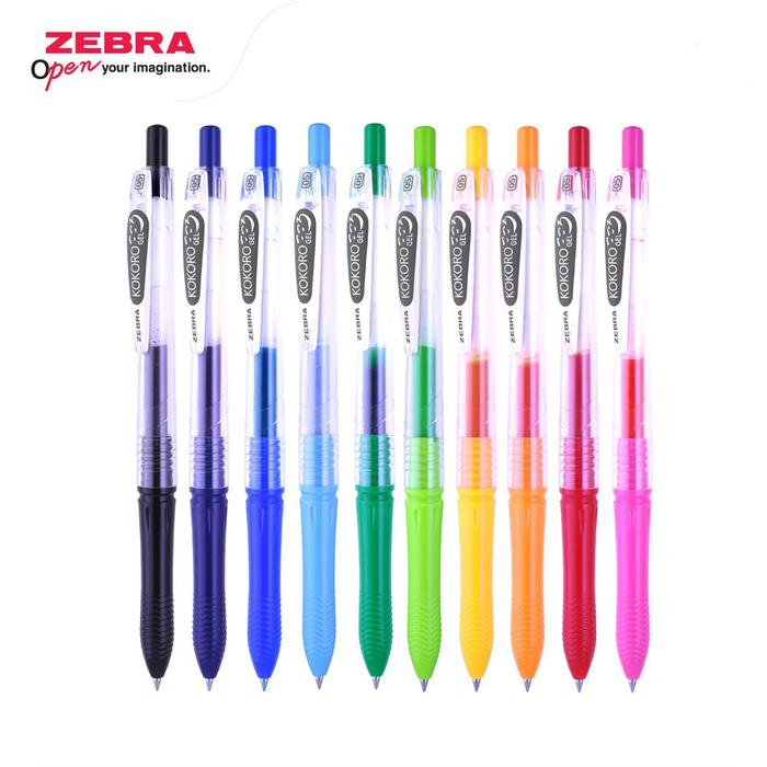 Gambar PULPEN KOKORO GEL WARNA 0.5MM / BALLPOINT GEL KOKORO ZEBRA - YELLOW dari harmony stationery_NEW undefined Tokopedia