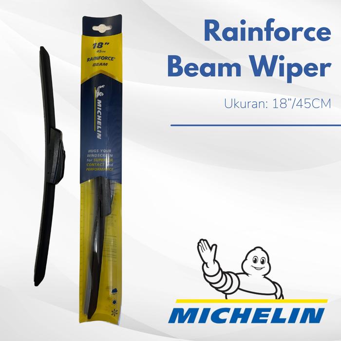 Gambar Wiper Mobil Michelin Rainforce Beam Wiper Blade Frameless Ori - 18" dari Auto Indo Motorsports Mdn undefined Tokopedia