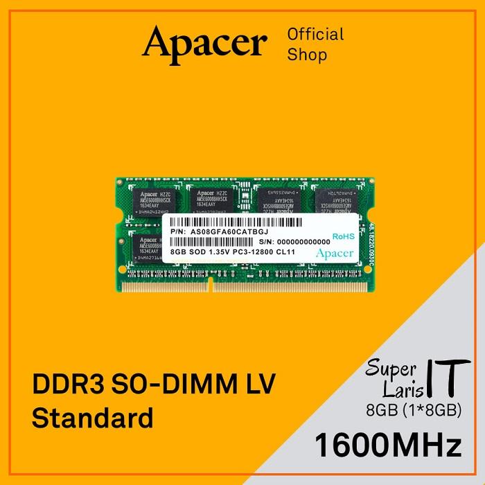 Apacer Ddr4 12800 Jual Memory Ram Apacer 4GB 8GB DDR3 LV PC3-12800