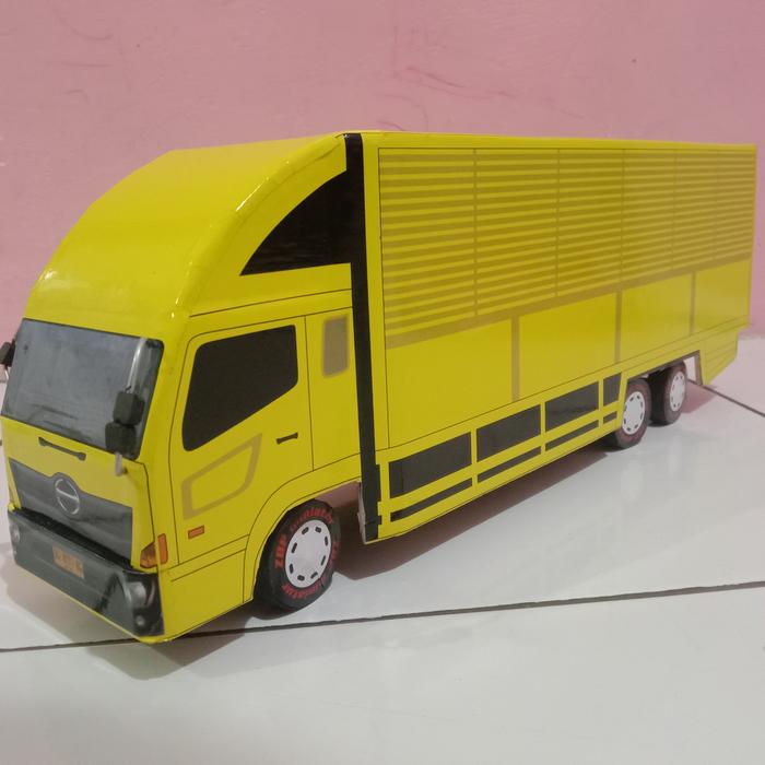 Gambar Truk Box miniatur truk mainan - Kuning, non lampu dari ziabuspwt undefined Tokopedia