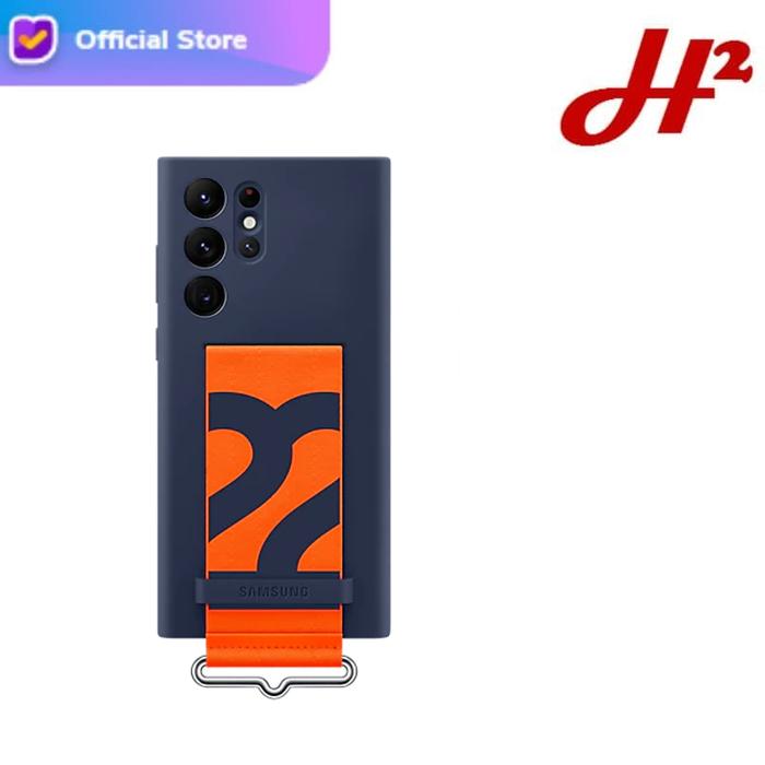 Gambar Samsung Galaxy S22 / S22+ / S22 Ultra Silicone Cover with Strap - S22 Ultra Navi dari H2 Cellular Store undefined Tokopedia