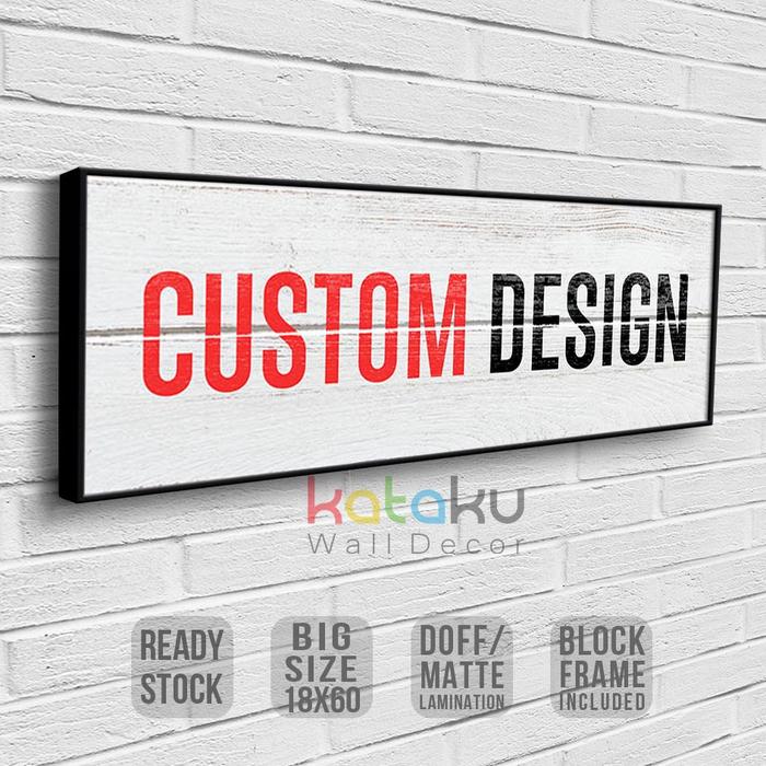 Gambar Custom Desain Hiasan Dinding PictBox Home Decor Rustic - Frame Block dari Kataku Wall Decor undefined Tokopedia