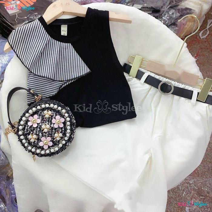 Gambar Baju Setelan Anak Perempuan 2 3 4 5 6 7 Tahun Import Stelan STEL16 - Hitam Putih, 110 (3-4 tahun) dari Kidstylee undefined Tokopedia