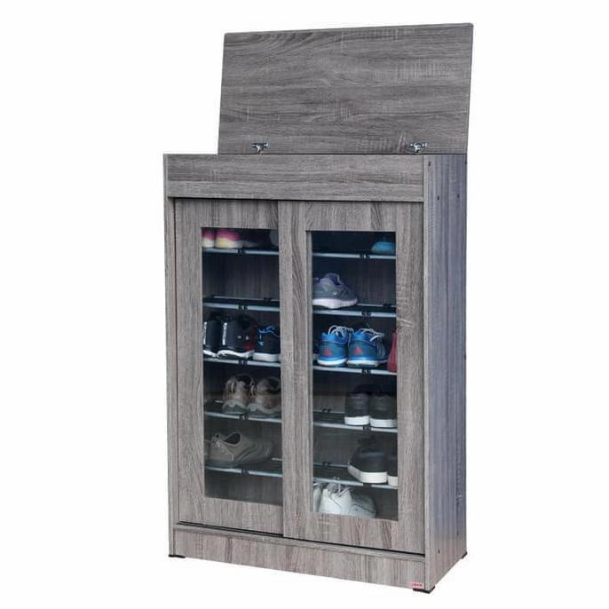 Gambar RAK SEPATU SLIDING RAK SANDAL LEMARI SEPATU SLIDING HUGA 425 RS G 803 - SLIDING OAK dari ALFATWIN undefined Tokopedia