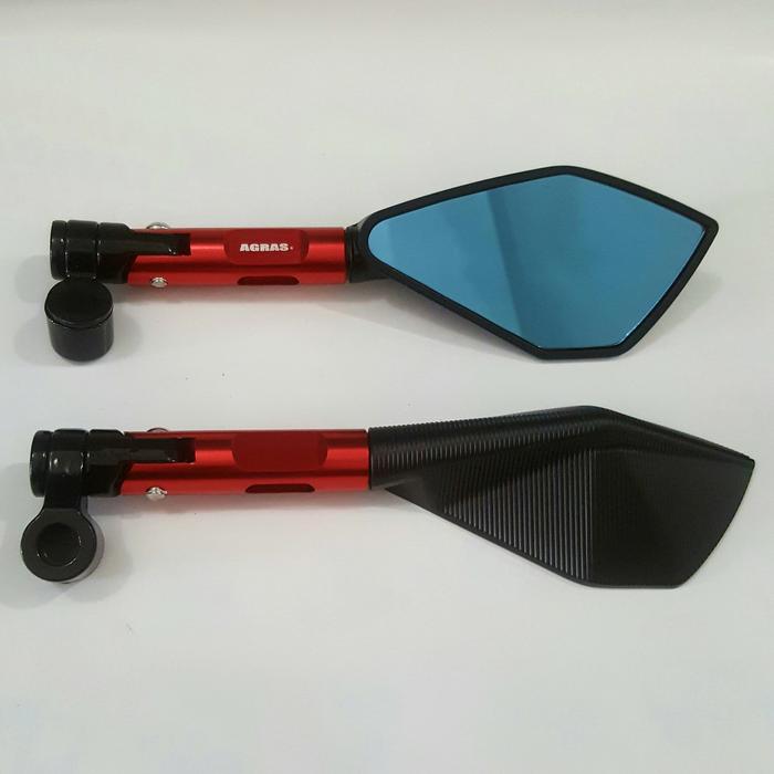 Gambar SPION TOMOK V5 BIG MIRROR V2 KECIL ALMINI CNC + DUDUKAN SPION NINJA - Merah, V2 dari TRIPLE C MOTOR undefined Tokopedia