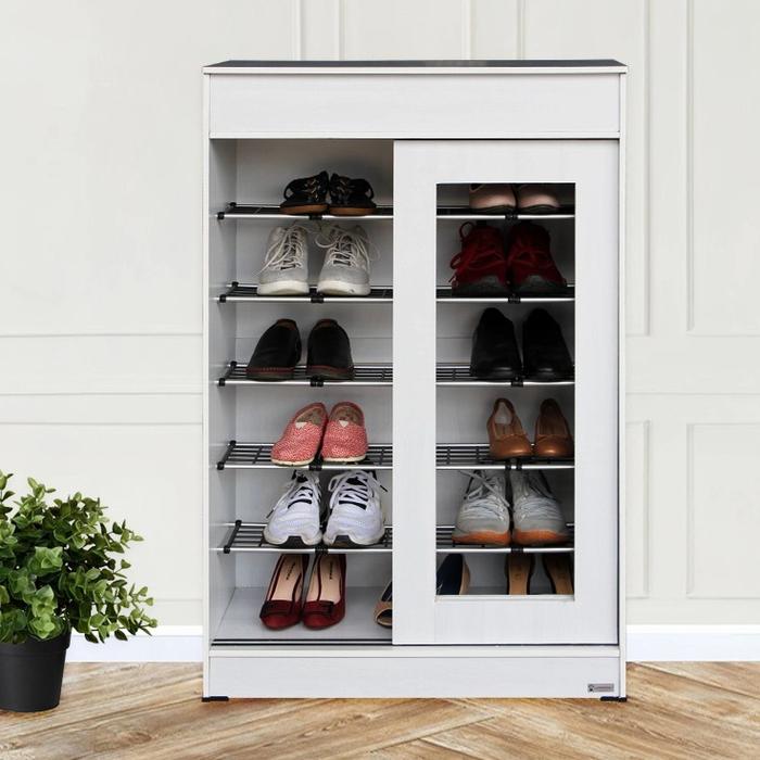 Gambar RAK SEPATU SLIDING RAK SANDAL LEMARI SEPATU SLIDING HUGA 425 RS G 803 - KACA SLIDING dari ALFATWIN undefined Tokopedia