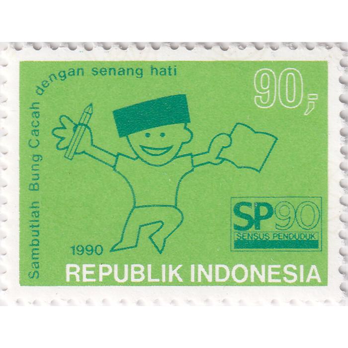Gambar Prangko Indonesia 1990 - Population Census dari Maniak Kolektor undefined Tokopedia