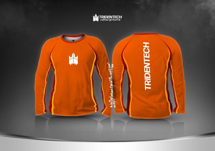 Gambar Jersey Mancing Tridentech Original Baju Mancing - Orange, XXL dari Myshopfish undefined Tokopedia
