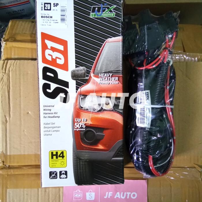 Gambar KABEL SET 2 RELAY 2 LAMPU MX AUTOMOTIVE UNIVERSAL SP 31 MX 31 100% ORI dari JF AUTO undefined Tokopedia