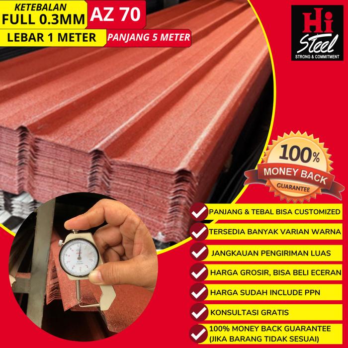 Atap Spandek Pasir 030mm X 1mtr X 5m