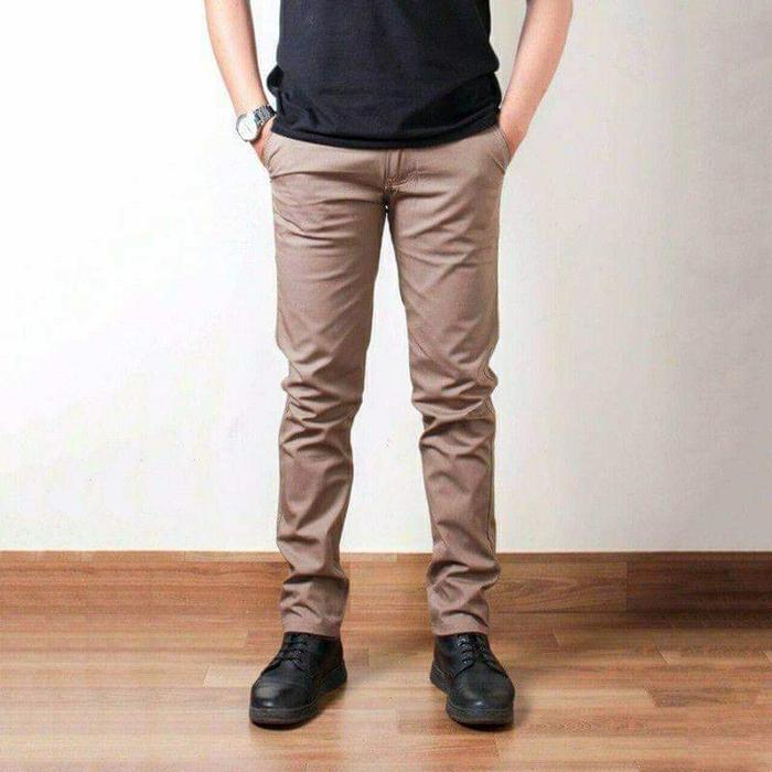 Gambar celana chinos pria panjang - Mocca, 31 dari YJ FASHION 23 undefined Tokopedia