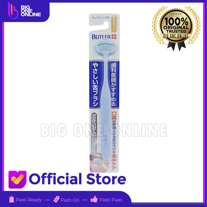 Gambar Pembersih Lidah GUM, GUM Butler Tongue Cleaner, Sikat Lidah Butler - Biru Muda dari Big One Online undefined Tokopedia