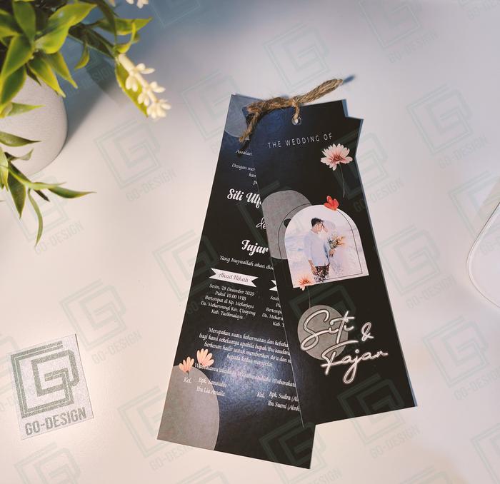 Gambar Undangan Pernikahan / Undangan Simpel / Wedding invitation / Undangan - Hitam dari GO-DESIGN undefined Tokopedia