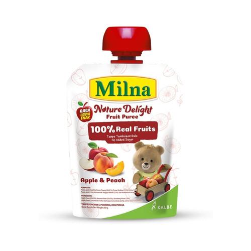 Gambar Milna Nature Puree Apple Peach 80 gr Bubur Bayi Buah dari Toko Oneway - Cabang undefined Tokopedia