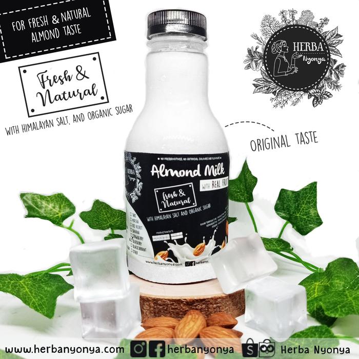 Gambar 1Liter Almond Milk Asi Booster Torbangun Homemade Fenugreek Madu Kurma - Fresh & Natural, Original dari Herba Nyonya undefined Tokopedia