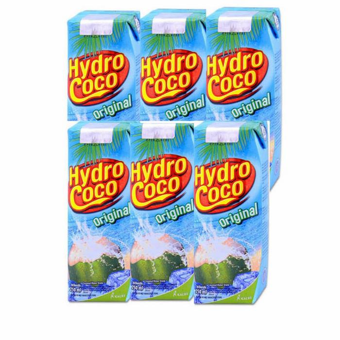 Gambar [ 6 Pcs ] Hydro Coco 250ml Minuman Air Kelapa dari Meri Snack undefined Tokopedia