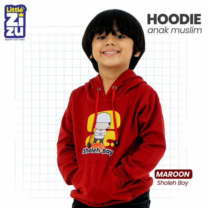 Gambar Sweater Hoodie Anak Muslim Karakter Islami by Little Zizu - Maroon, S dari Little Zizu undefined Tokopedia