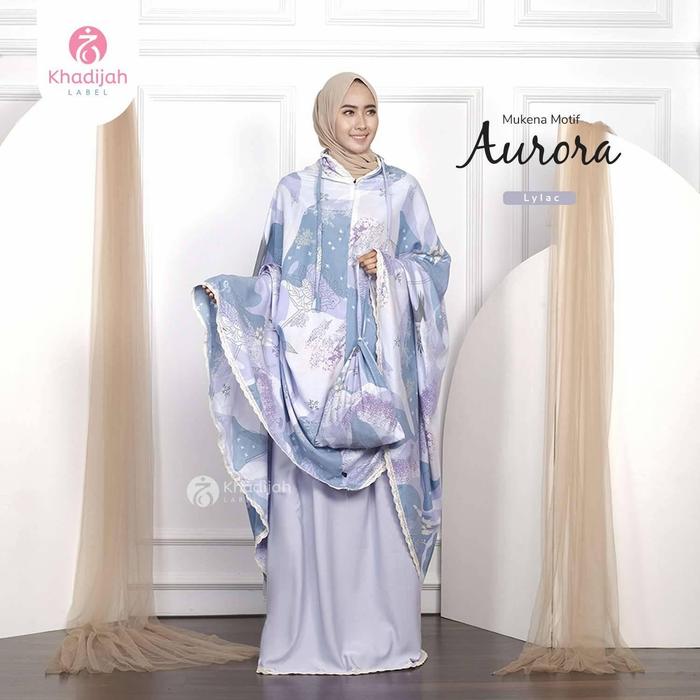 Gambar mukena jumbo dewasa Khadijah label 2 in 1 aurora all size - Lilac dari InbexStore undefined Tokopedia