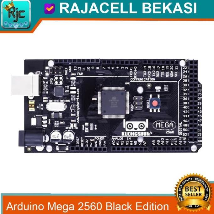 Gambar Arduino Mega 2560 Black Mega2560 Black Edition Atmega2560 16Mhz 5V - TANPA KABEL dari putrastore33 undefined Tokopedia