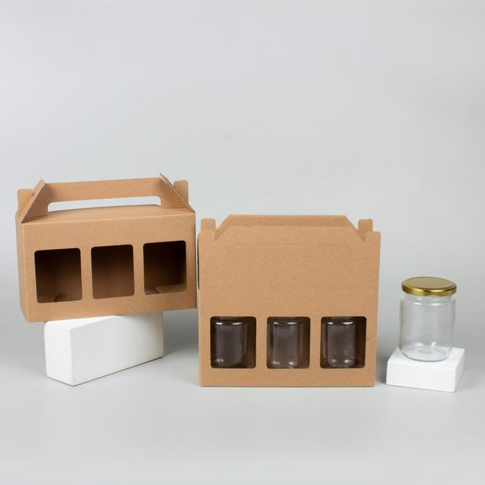 Gambar Dus Box Tenteng Toples Jar Sambal Madu 250ml isi 3 Parcel Hari Raya - Coklat Polos dari stars88 packaging box undefined 3 Tokopedia